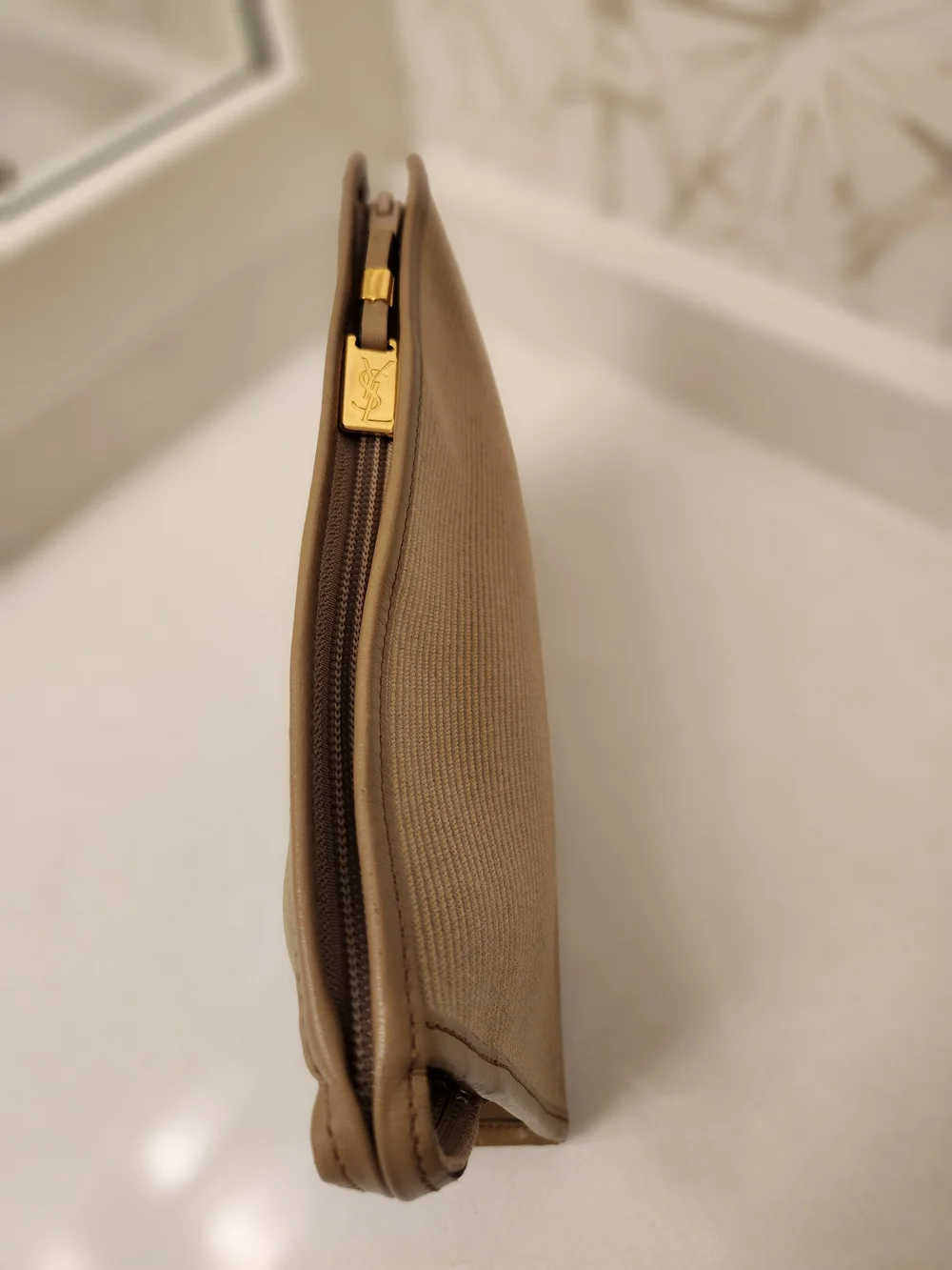 Yves Saint Laurent Beige Canvas Pouch - Picture 15 of 15